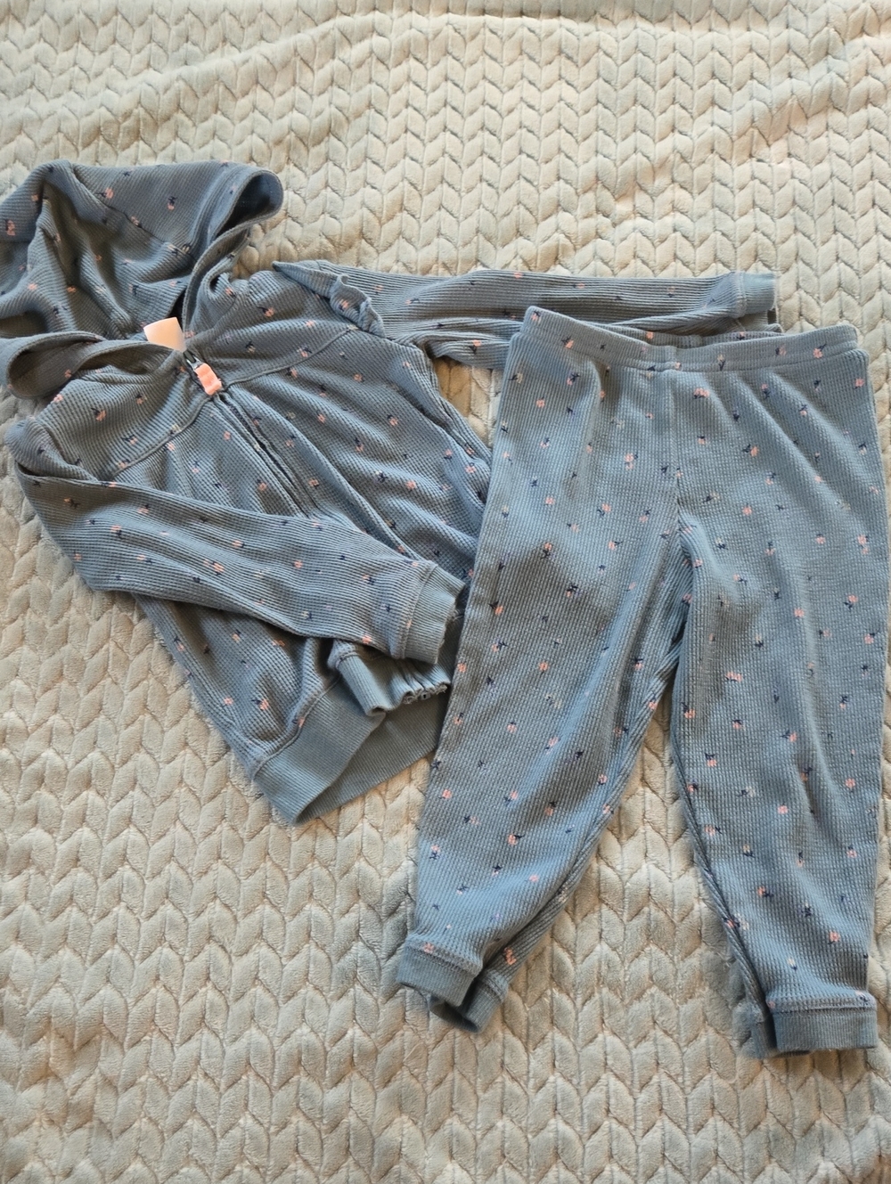 Carter's Girls' Waffle Knit Set